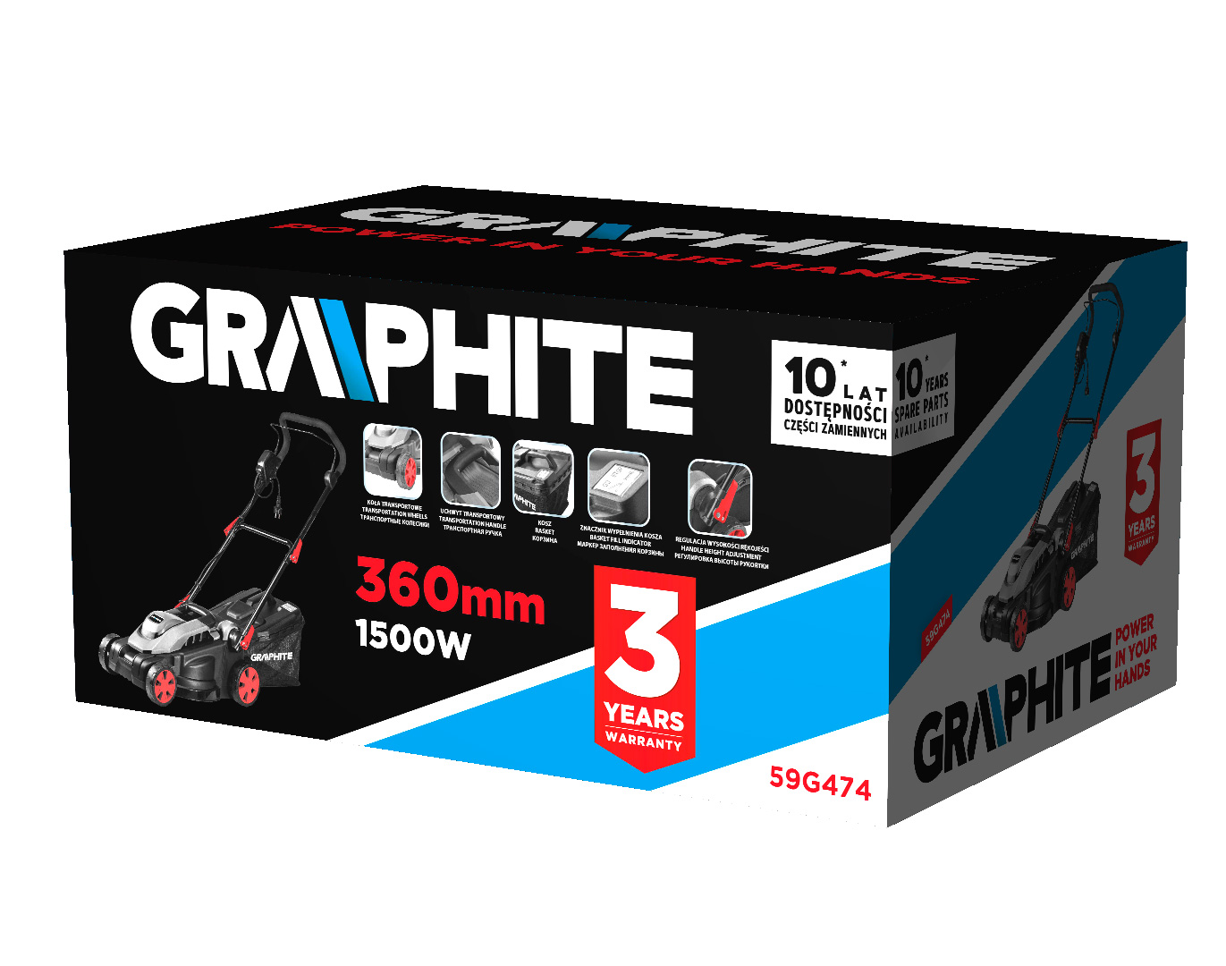 ELektrinė žoliapjovė Graphite 1500W