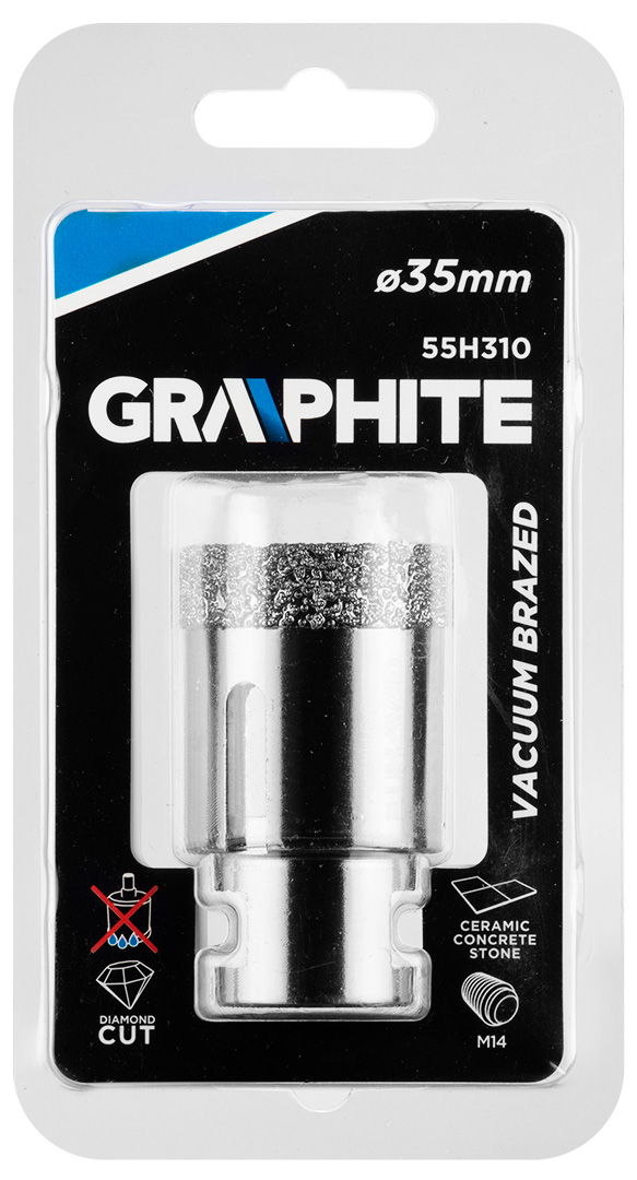 Graphite otwornica diamentowa 35 mm x m14 55h310 graphite
