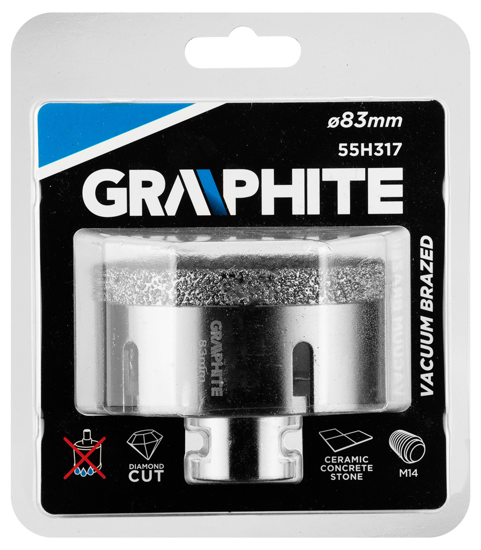 Graphite otwornica diamentowa 83 mm x m14 55h317 graphite