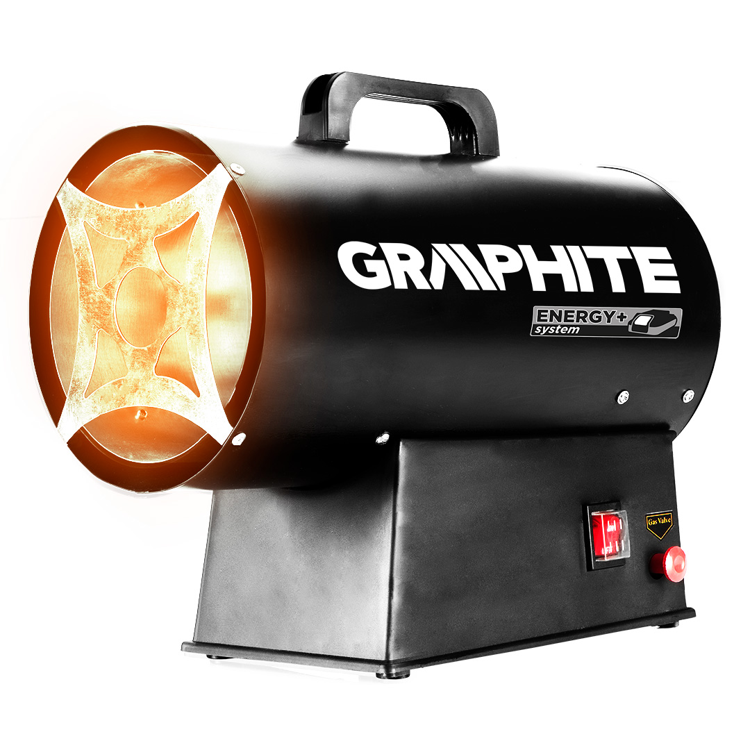 Akumuliatorinis dujinis šildytuvas GRAPHITE 58GE100 15KW, 18V, be baterijos