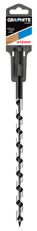Spiralinis grąžtas medienai graphite 57h358, 12x250 cm