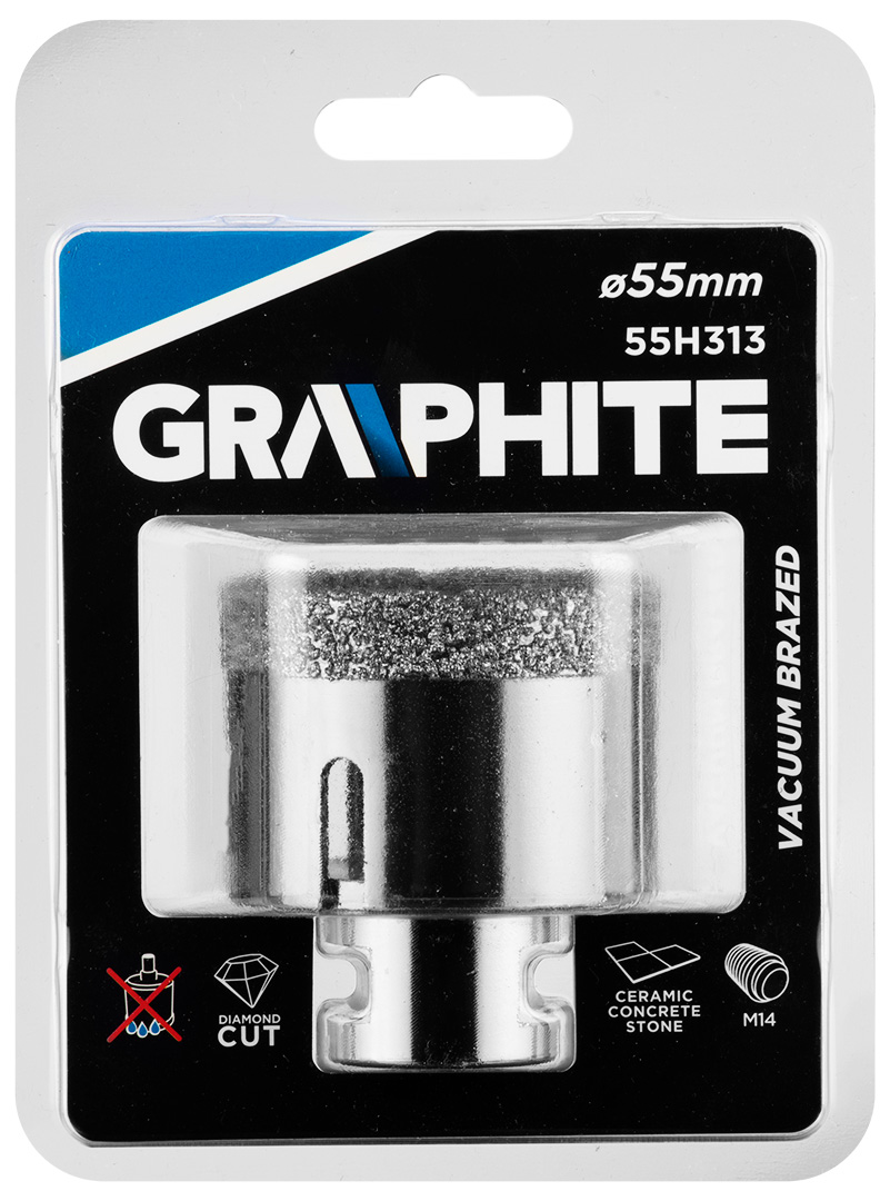 Graphite otwornica diamentowa 55 mm x m14 55h313 graphite