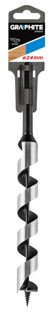 Spiralinis grąžtas medienai graphite 57h370, 24x250 mm