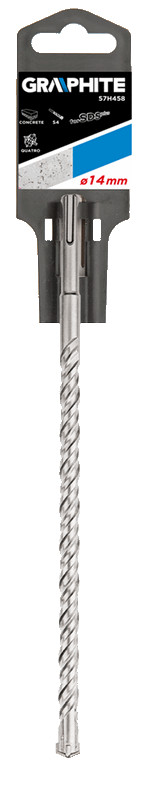 Grąžtas betonui graphite sds+ 57h458, 14x310 mm