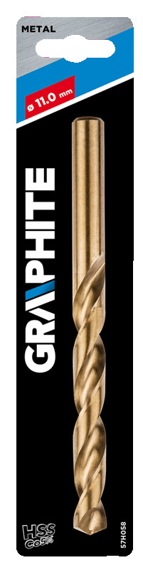Grąžtas metalui graphite 57h058, 11 mm