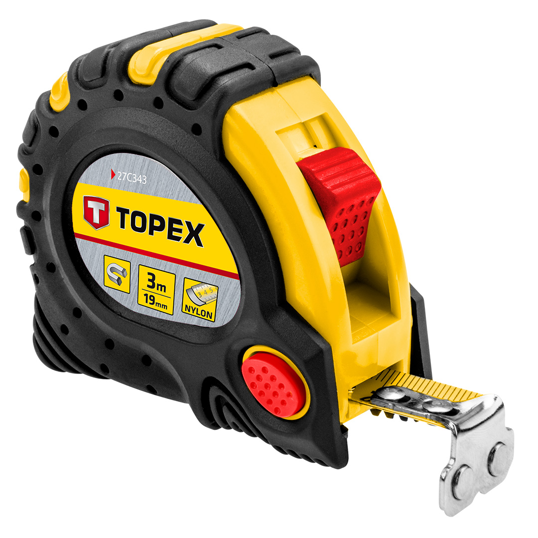 Ruletė su magnetu topex 3m, 19mm