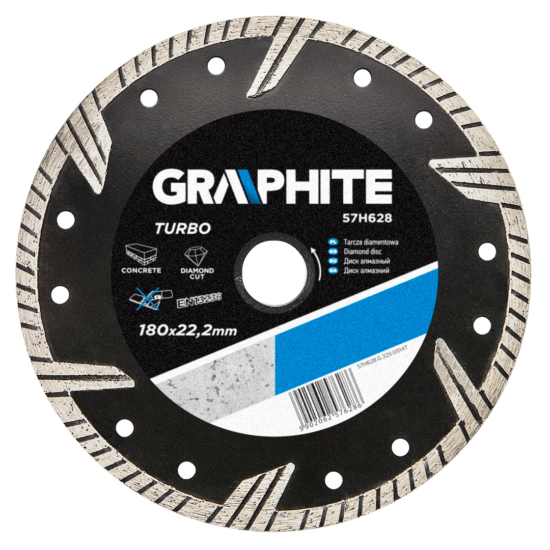 Deimantinis diskas graphite 57h628, skersmuo 180mm, turbo