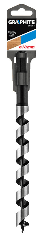Spiralinis grąžtas medienai graphite 57h364, 18x250 cm