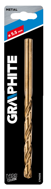 Grąžtas metalui graphite 57h036, 5,5 mm