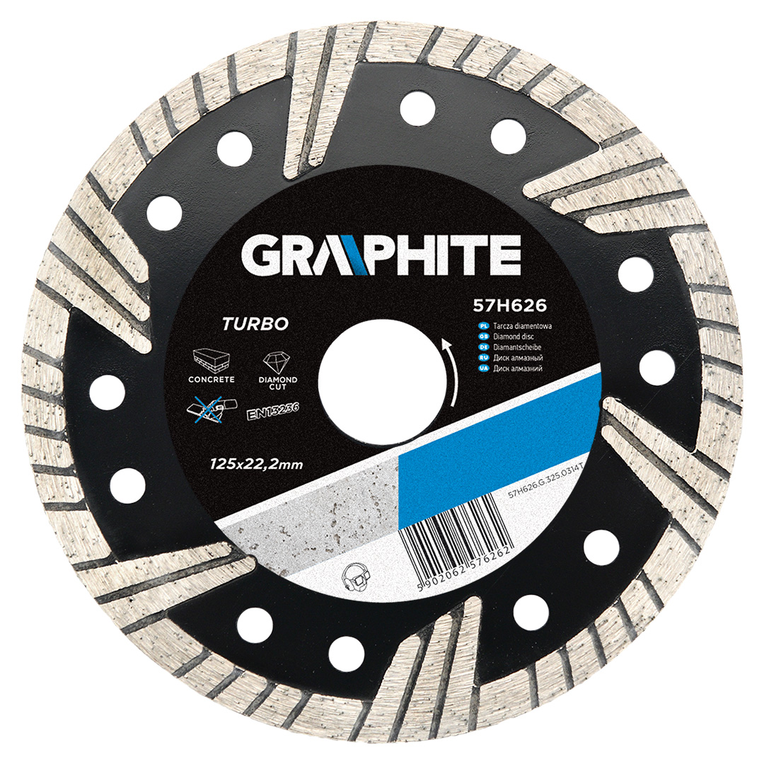 Deimantinis diskas graphite 57h626 skersmuo 125mm, turbo