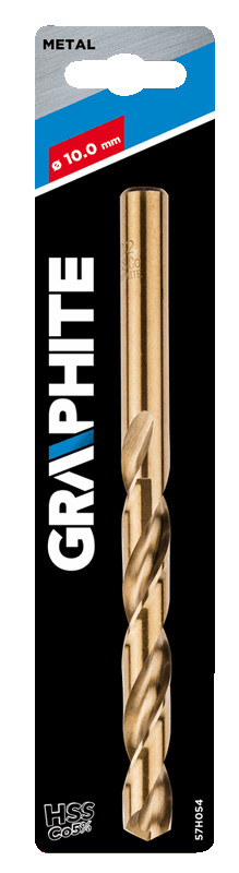 Grąžtas metalui graphite 57h054, 10 mm