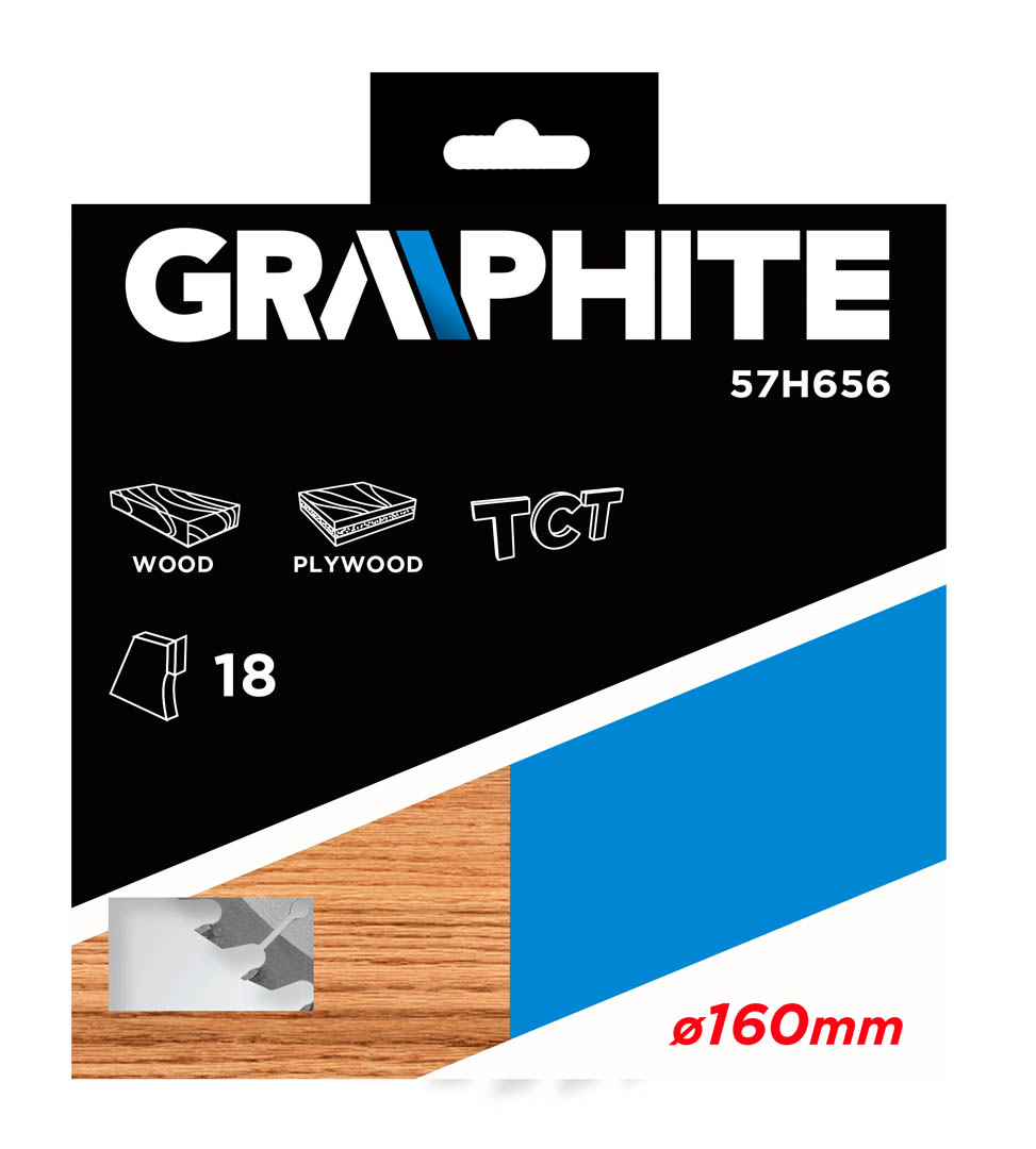 Grafitinis diskinio pjūklo diskas 160x30mm, 18 dantų - 57h656