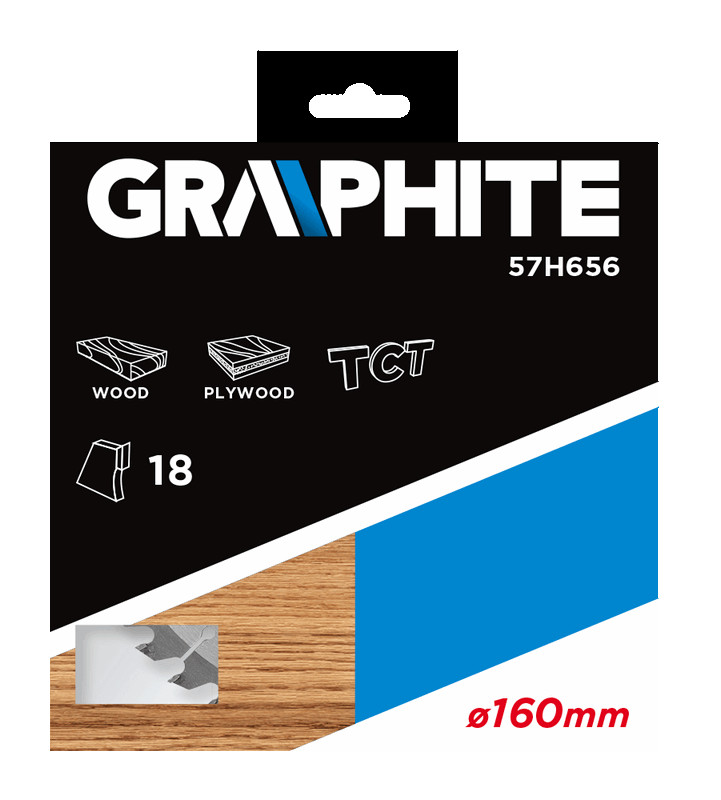 Grafitinis diskinio pjūklo diskas 160x30mm, 18 dantų - 57h656