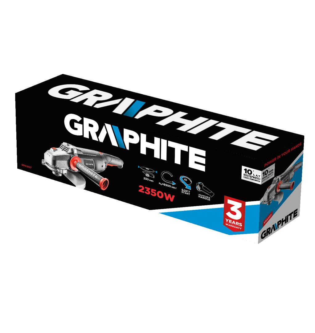 Elektrinis kampinis šlifuoklis Graphite 2350W, (59G207)