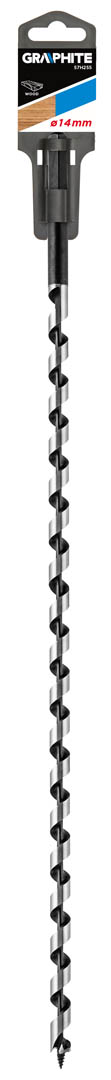 Spiralinis grąžtas medienai graphite 57h255, 14x400 mm