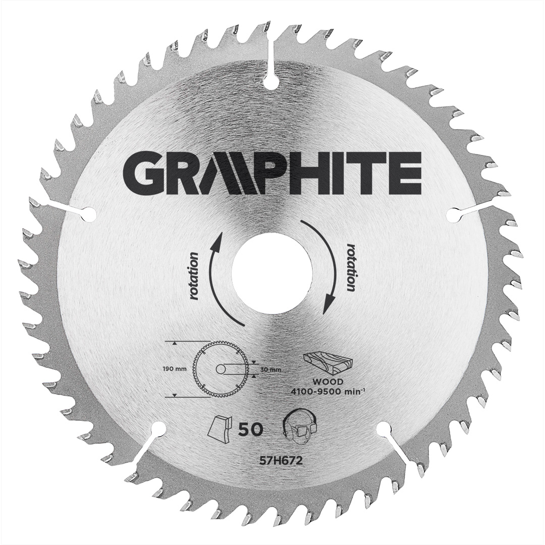 Grafitinis diskinis pjūklas 190x30x3,2 mm 50z. - 57h672