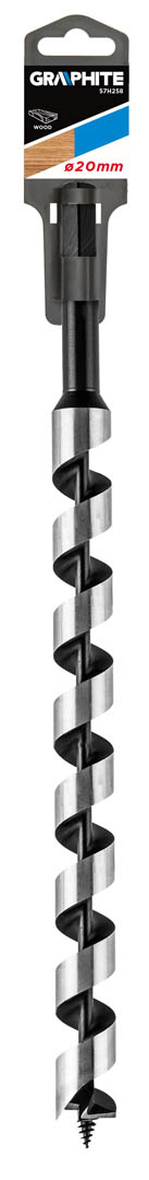 Spiralinis grąžtas medienai graphite 57h258, 20x400 mm