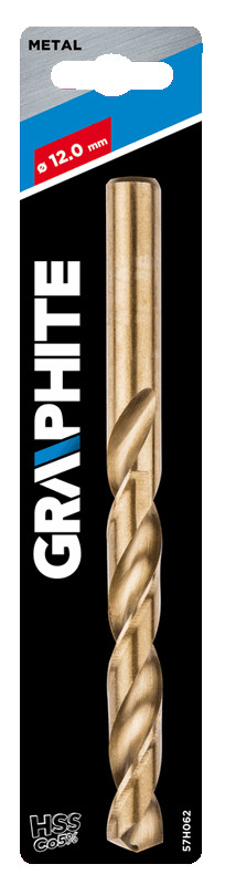 Grąžtas metalui graphite 57h062, 12 mm