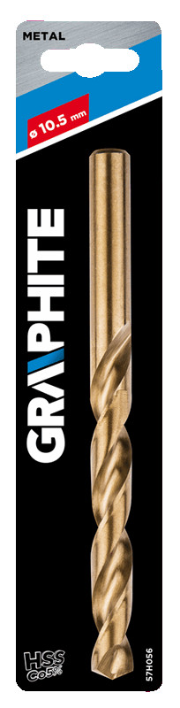 Grąžtas metalui graphite 57h056, 10,5 mm