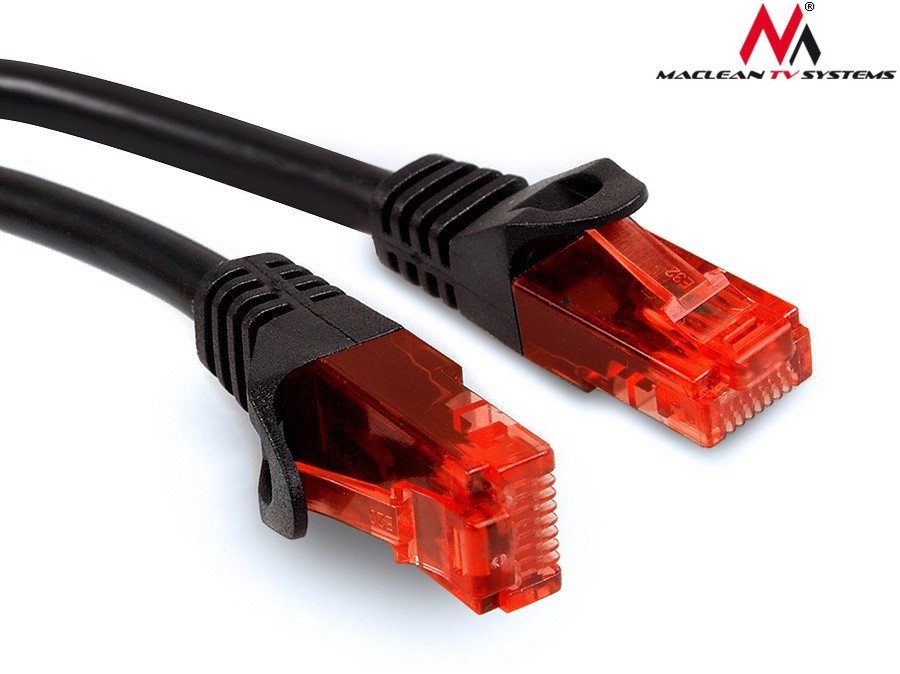 Tinklo laidas maclean mctv-742 patchcord utp cat6 cable plug-plug 3m black