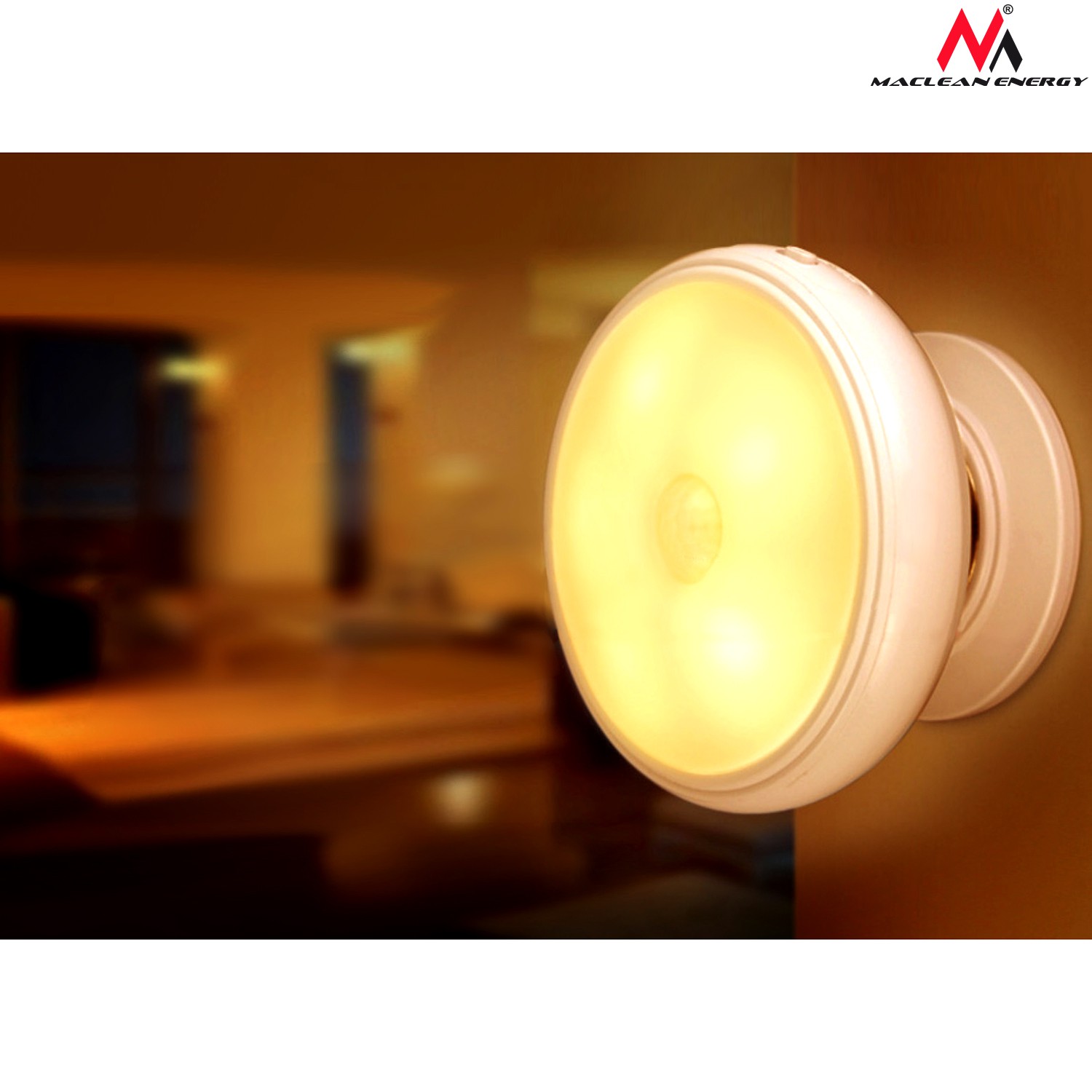 Maclean Motion Sensor LED lemputė su magnetu MCE223