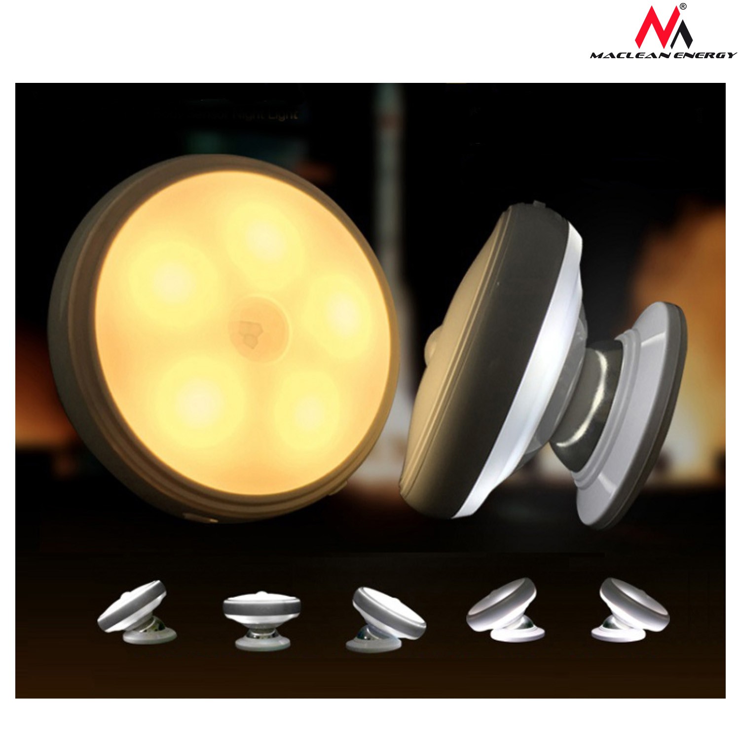 Maclean Motion Sensor LED lemputė su magnetu MCE223