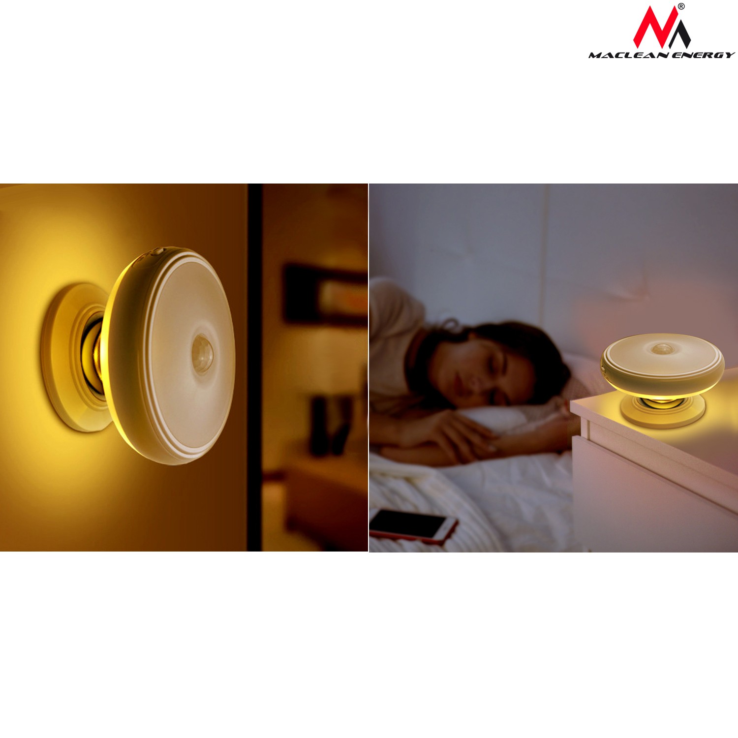 Maclean Motion Sensor LED lemputė su magnetu MCE223