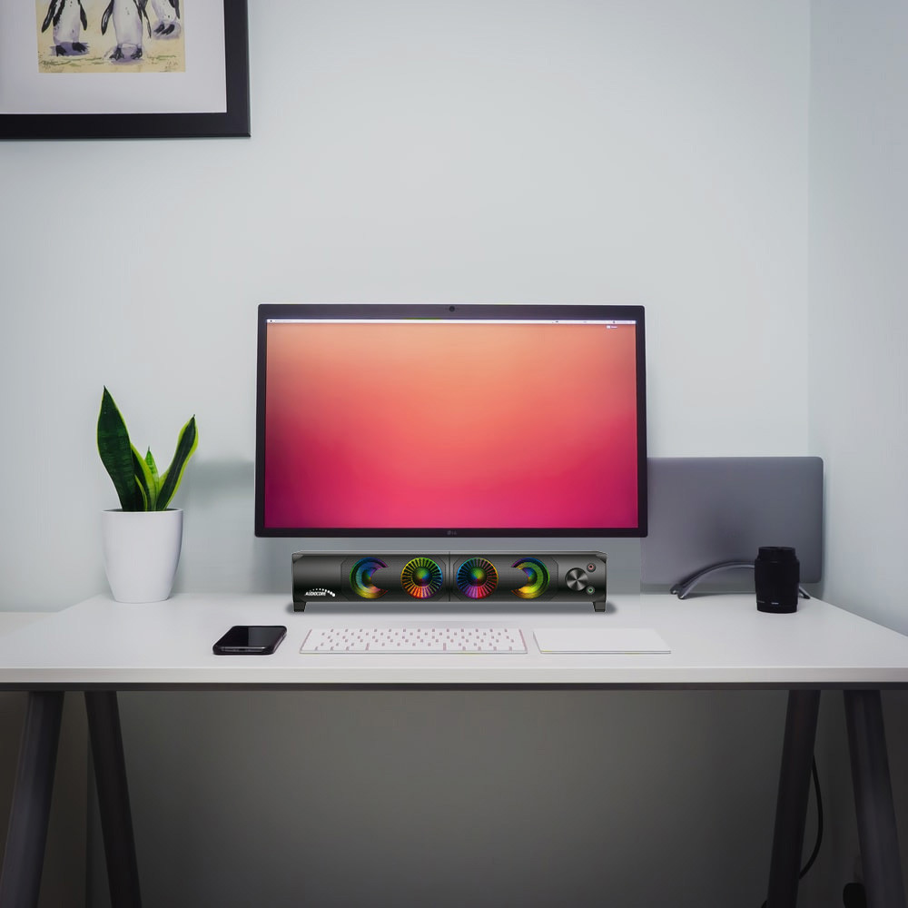Garso sistema RGB LED Stereo Gaming