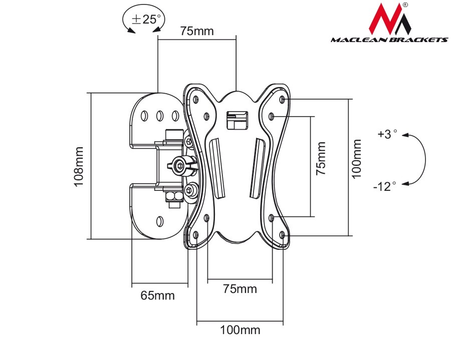 Tv laikiklis maclean mc-670 13-27”