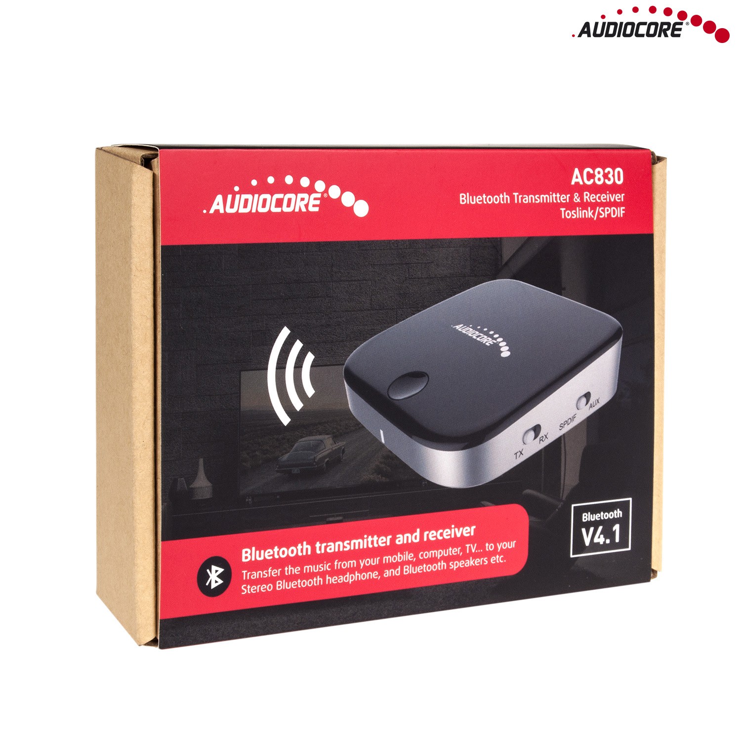 Audiocore - adapter bluetooth 2w1 ac830 transmiter