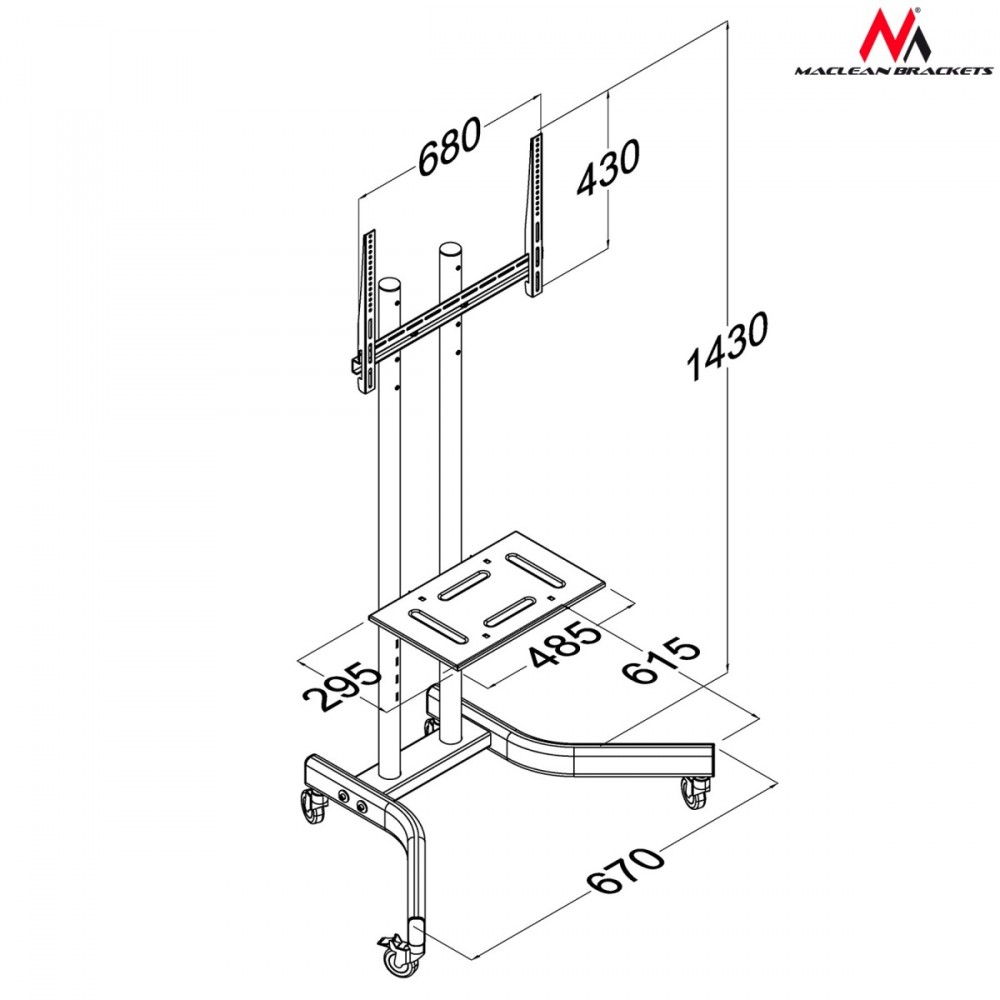 Tv laikiklis maclean mc-739, 32-65''