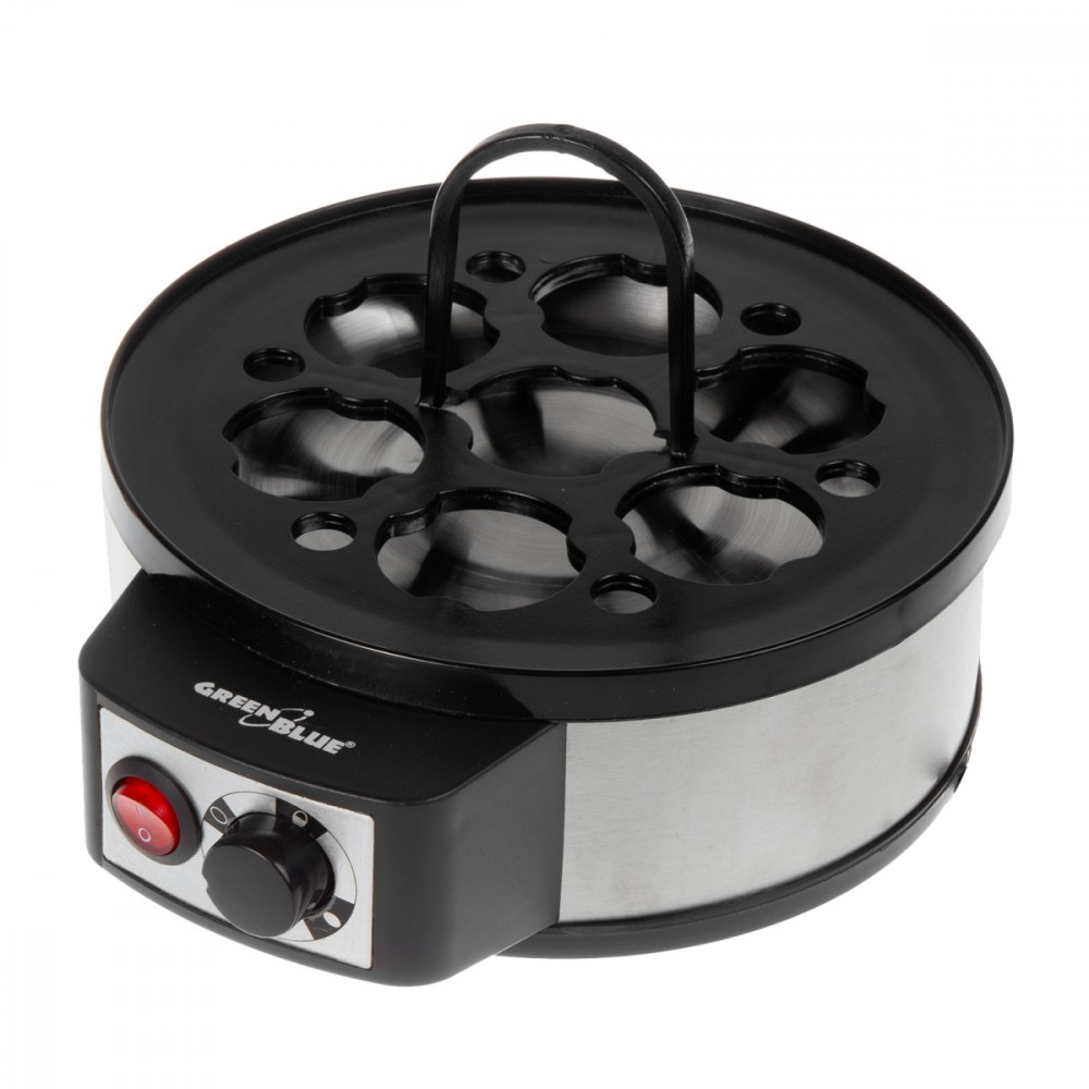 Virtuvinis Prietaisas - GreenBlue Automatinis Kiaušinių Virimo Aparatas 400W, Iki 7 Kiaušinių, Sidabrinis