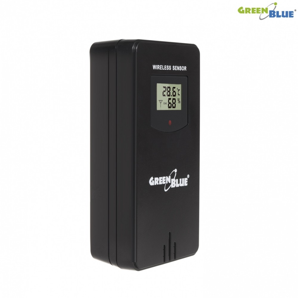 Belaidė spalvota meteorologinė stotis GreenBlue su DCF sistema (GB526)