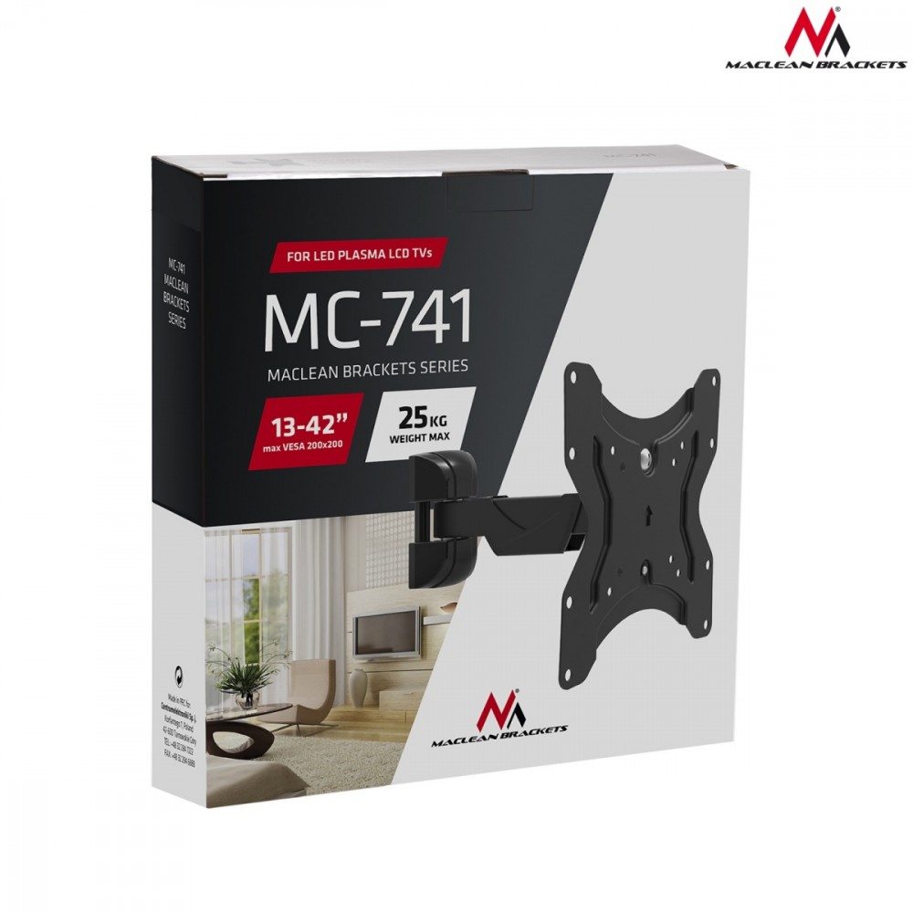 HDMI laidas Maclean MC-741 Braket for TV or monitor 13-42 '' 25kg black