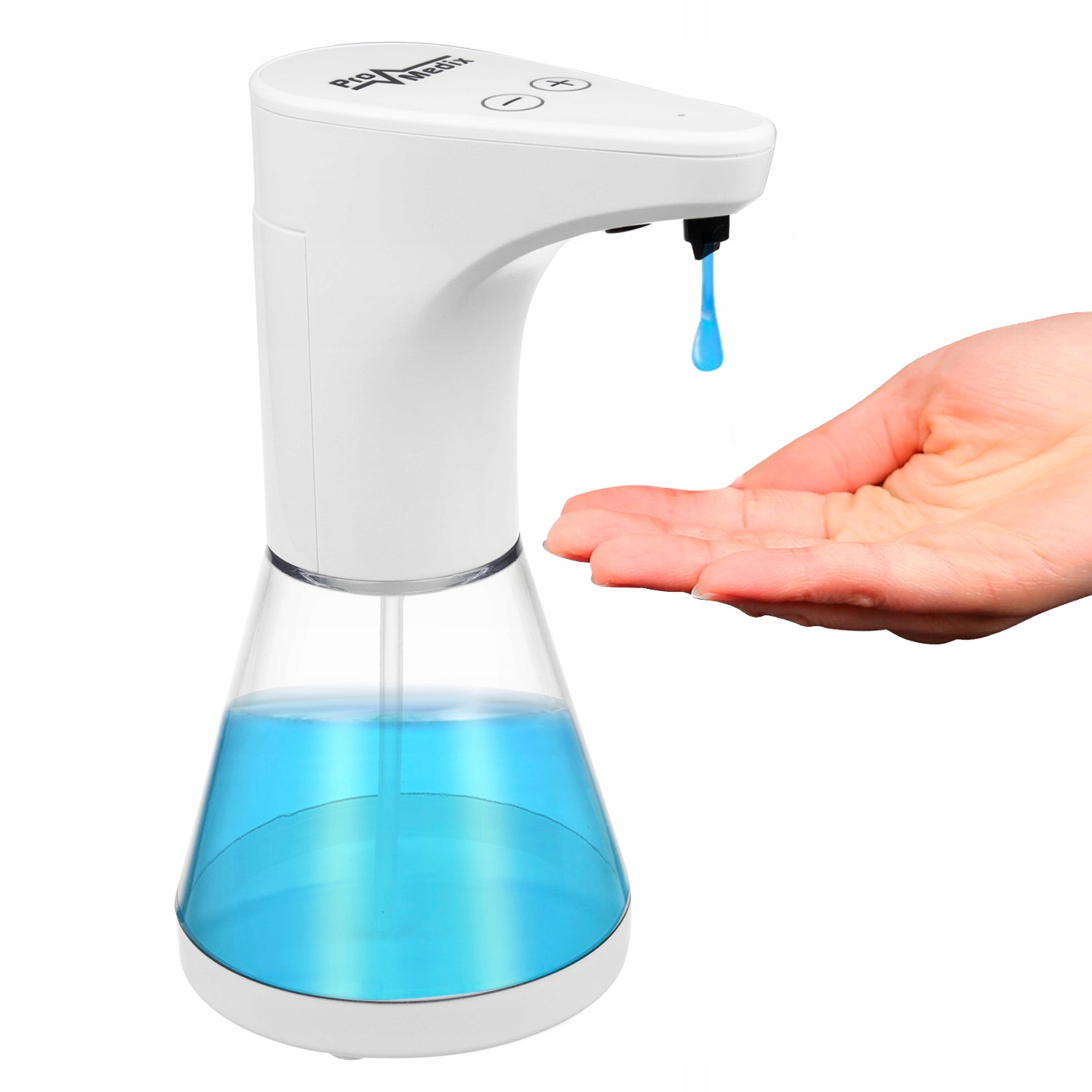 Automatinis dozatorių talpyklų skystis muilams, dezinfekavimo priemonėms ir geliams Promedix PR-530 480ml