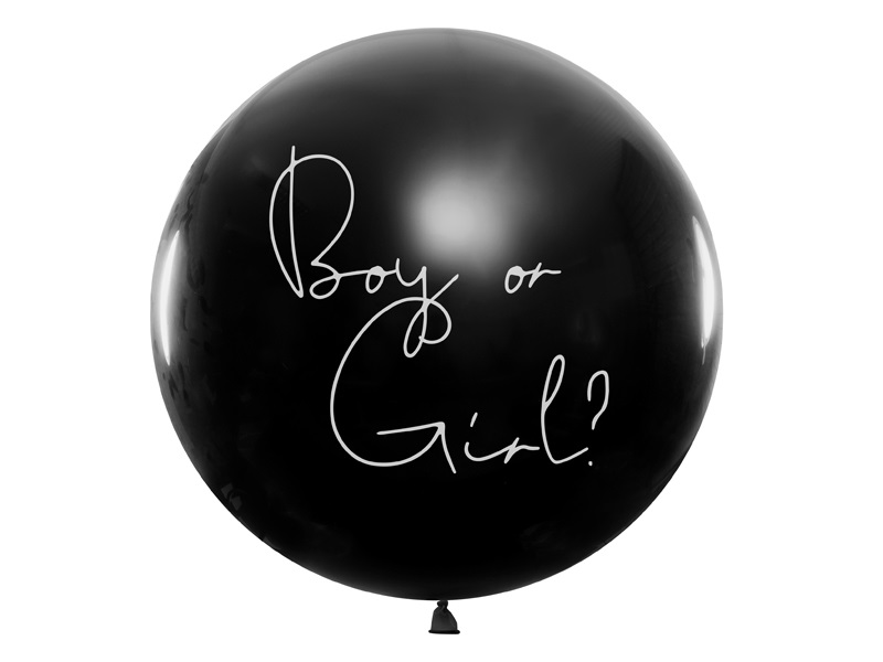 Balloon Gender Reveal - Boy 1m, juodas