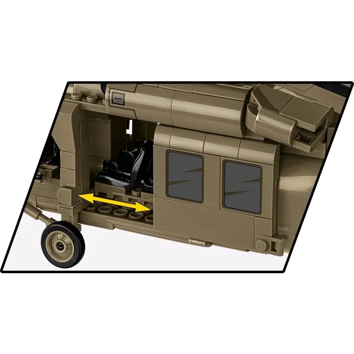 Sikorsky uh-60 black hawk konstravimo rinkinys su 928 detalėmis