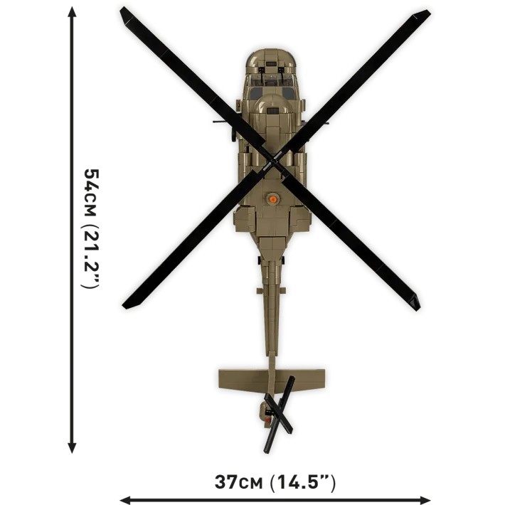 Sikorsky uh-60 black hawk konstravimo rinkinys su 928 detalėmis