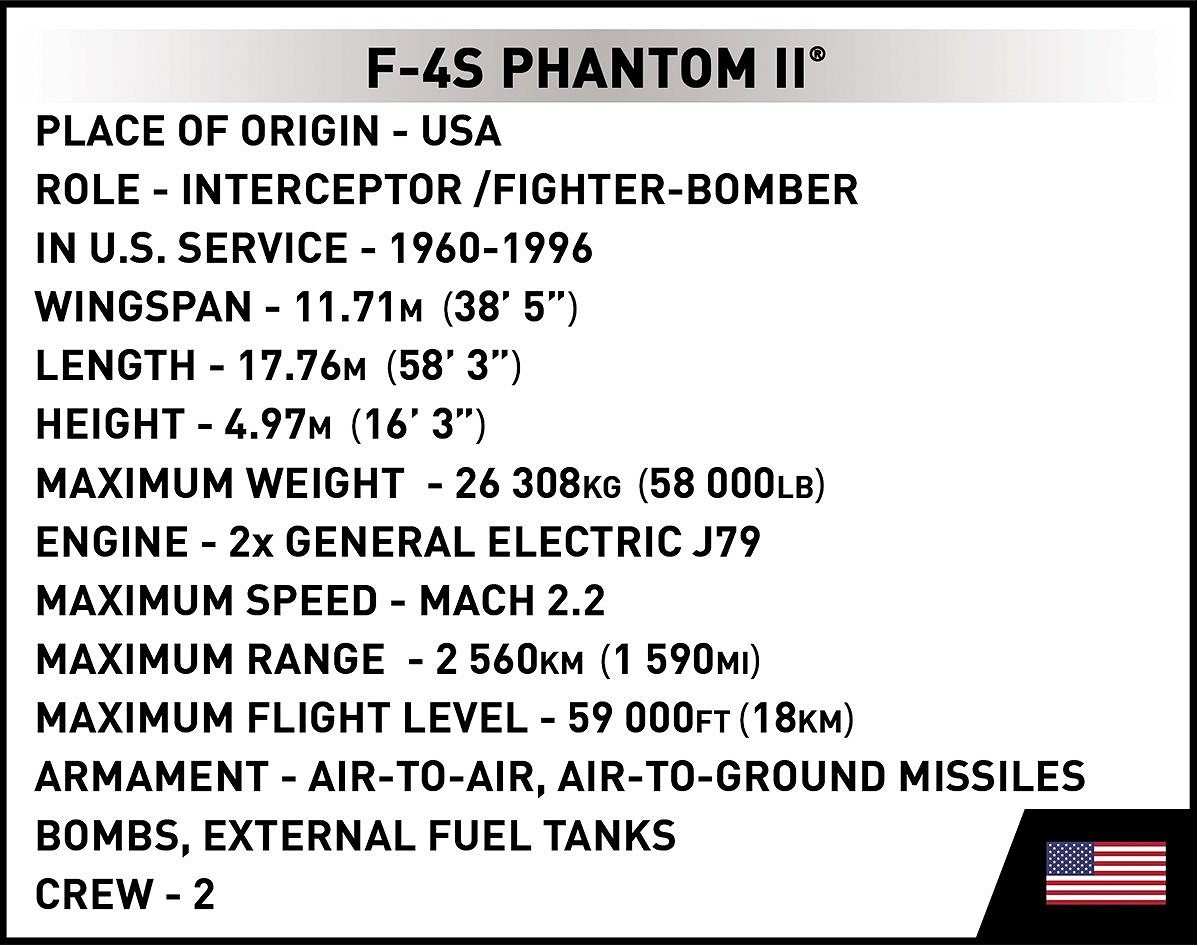 Konstruktoriaus rinkinys f-4s phantom ii „black bunny“