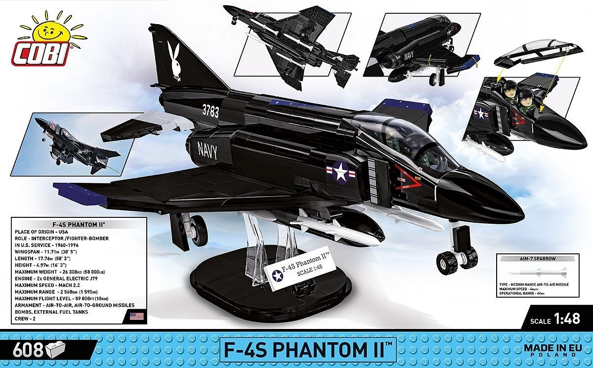 Konstruktoriaus rinkinys f-4s phantom ii „black bunny“