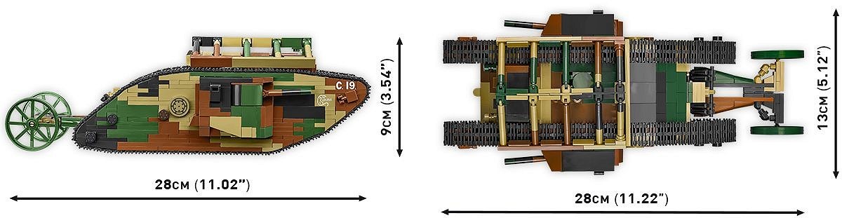 Mark i vyras modelis c.19 konstruktorius, 878 dalys