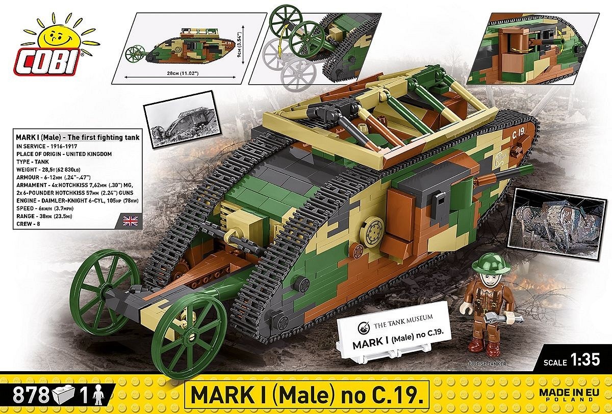 Mark i vyras modelis c.19 konstruktorius, 878 dalys