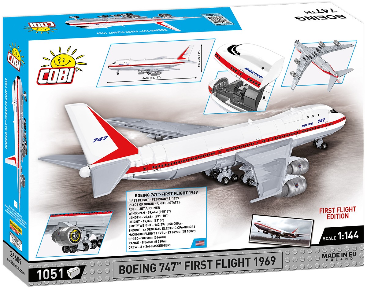 Surenkamas modelis boeing 747 cobi, 26609, 1051 d.