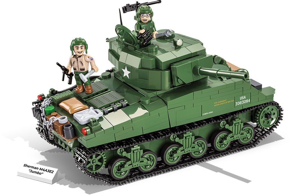 Konstruktrius wwii sherman m4a3e2 jumbo cobi, 720 d.