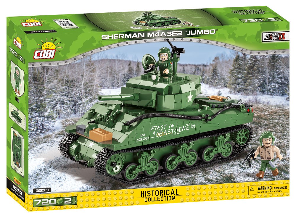 Konstruktrius Wwii Sherman M4A3E2 Jumbo Cobi, 720 D.