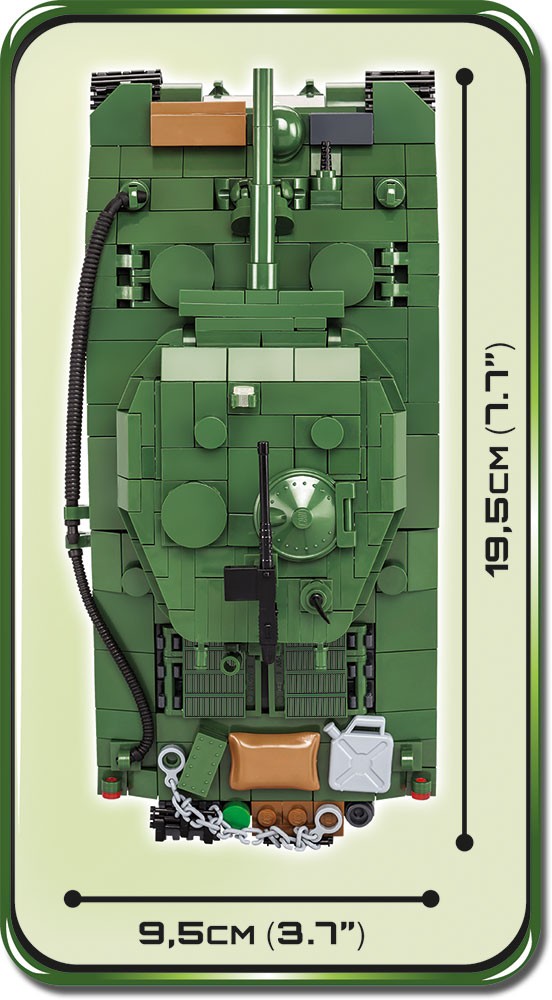 Konstruktrius wwii sherman m4a3e2 jumbo cobi, 720 d.