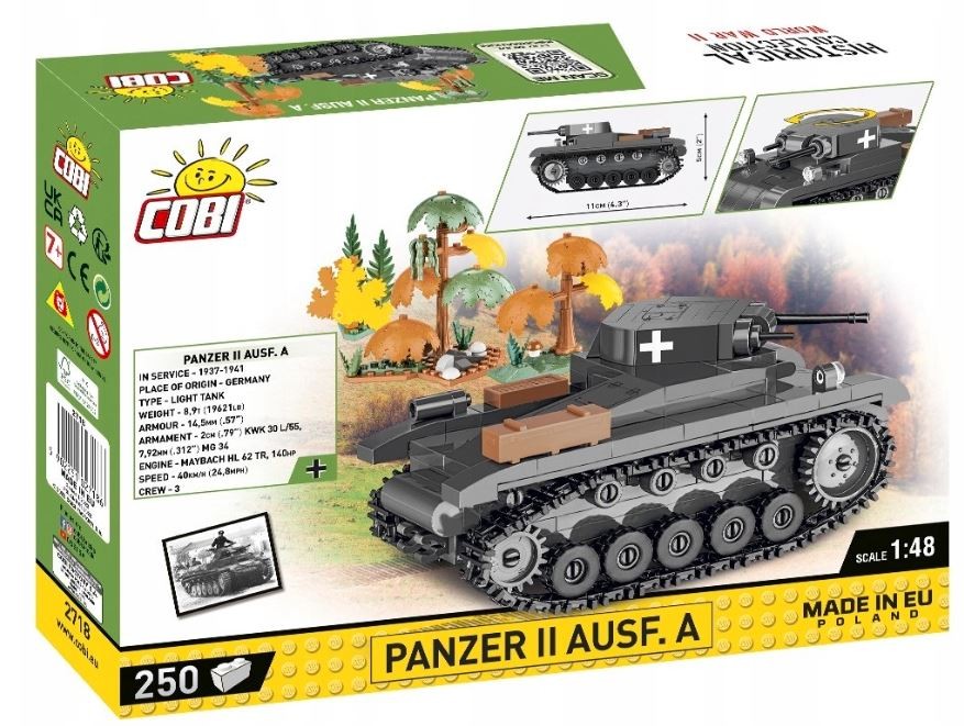 Konstruktorius cobi panzer ii ausf. a, 250 det