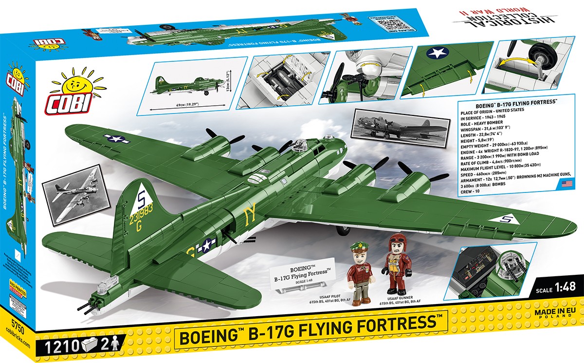 Cobi - konstruktorius boeing b-17g flying fortress, 1/48, 5750