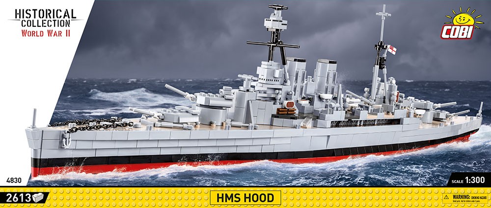 Konstruktrorius cobi historical collection wwii hms hood 4830, 2613 d.