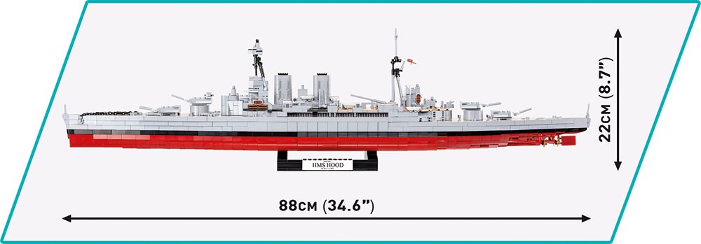 Konstruktrorius cobi historical collection wwii hms hood 4830, 2613 d.